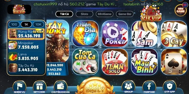 GAME BÀI RIKVIP Tổng hợp các game bài hot tại trang cá cược số 1 Việt Nam - Rikvip.